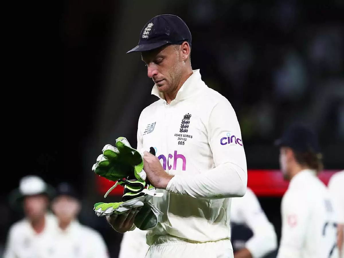 Jos Buttler dejected for England