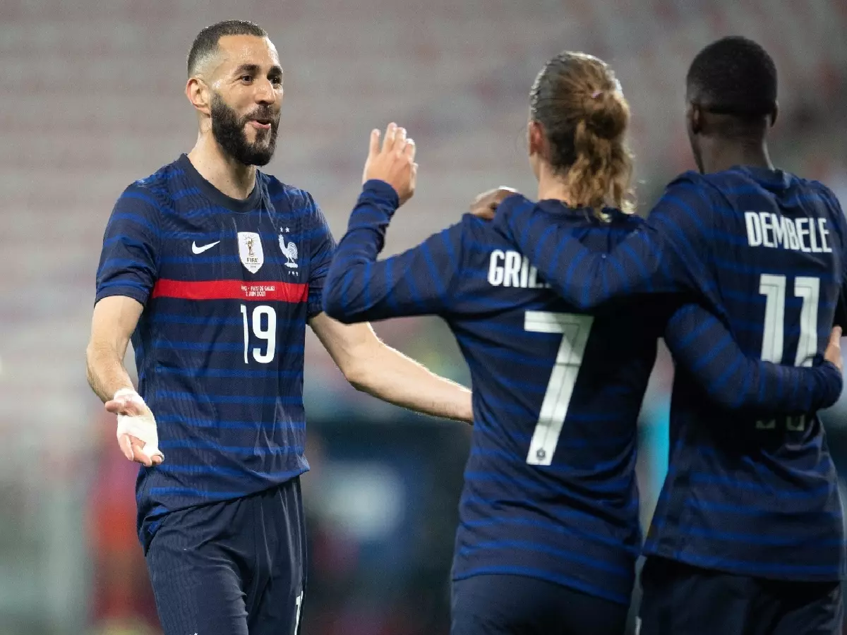 Karim Benzema Antoine Griezmann France Jun21