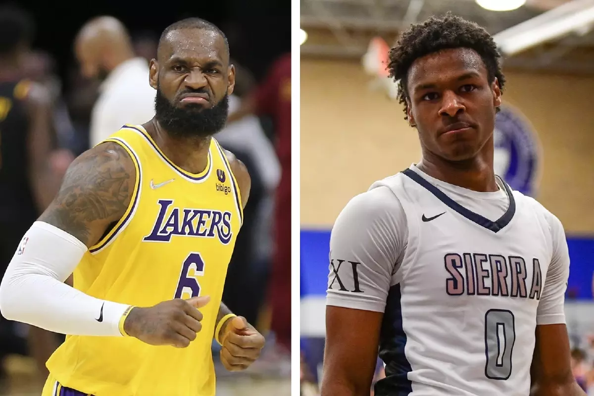 LeBron James and son, Bronny James