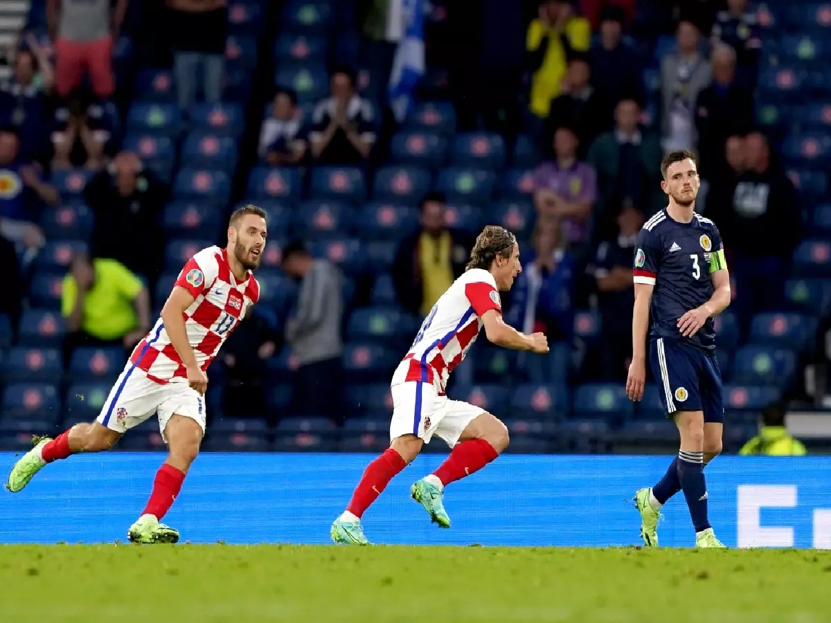 Luke Modric Andy Robertson Croatia Scotland Euro 2020