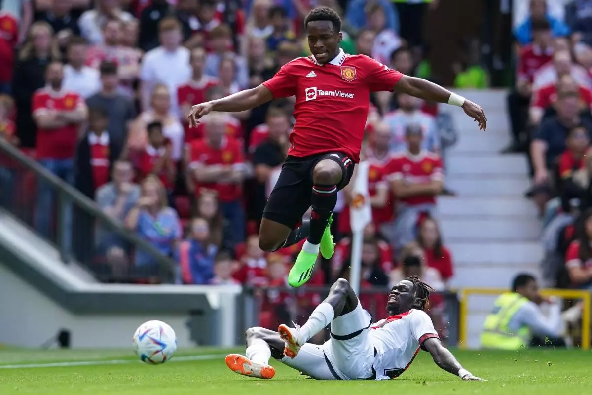 Manchester United's Ethan Laird