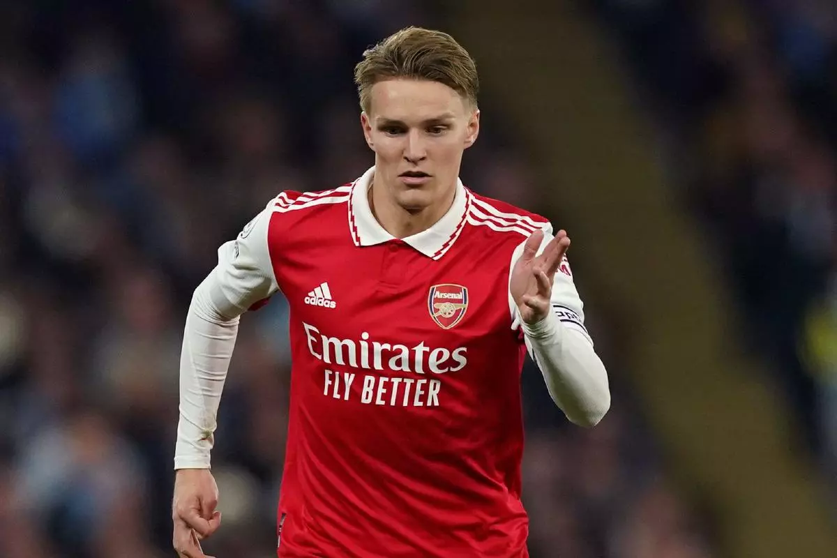 Martin Odegaard of Arsenal 26 Apr 2023