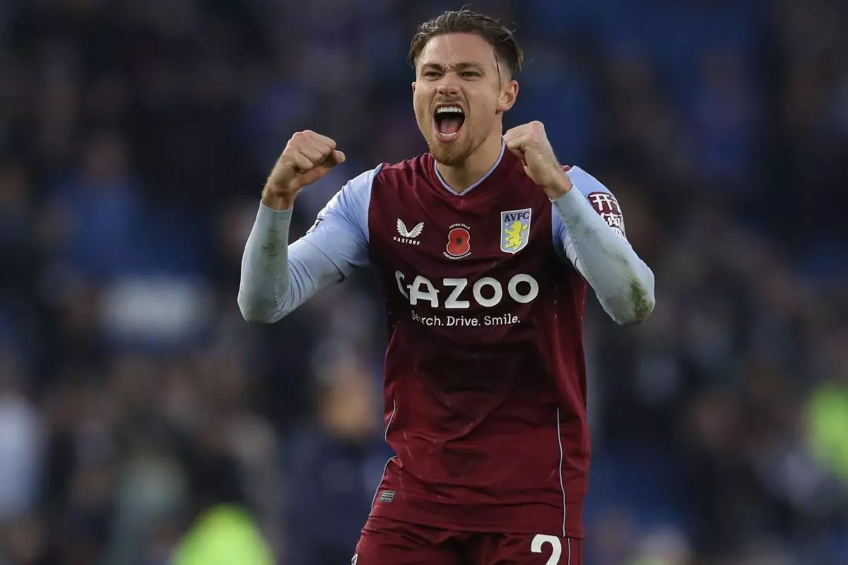 Matty Cash of Aston Villa celebrates