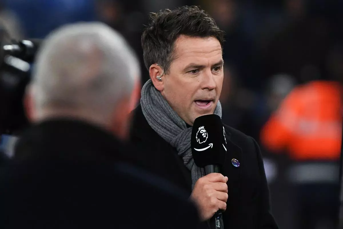 Michael Owen is seen holding an Amazon Prime TV Microphone