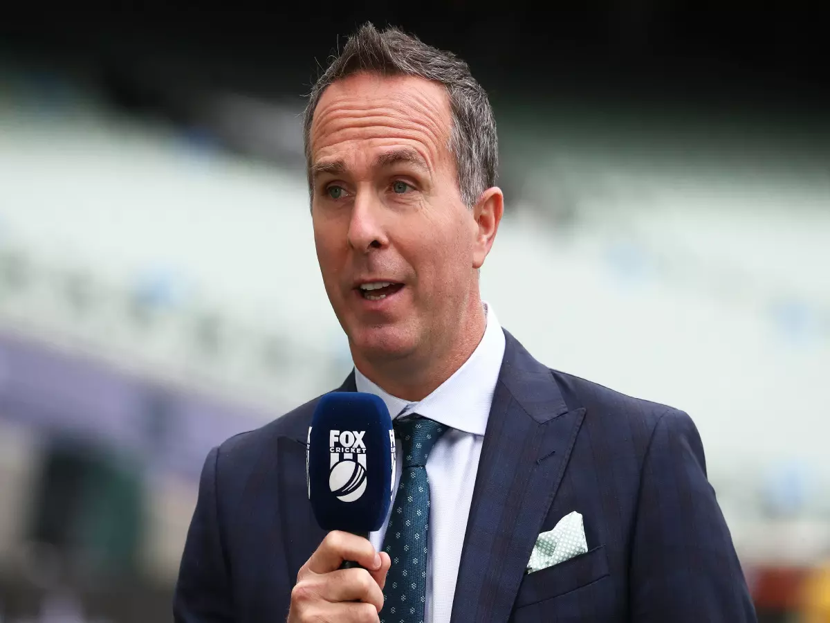 TV Commentator Michael Vaughan during day one of the third Ashes test at the Melbourne Cricket Ground, Melbourne. Picture date: Sunday December 26, 2021.