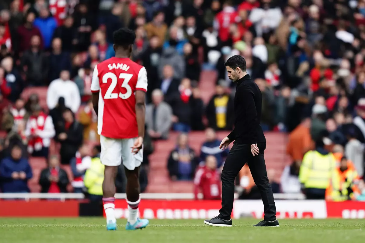 Mikel Arteta, Arsenal vs Brighton, Apr2022