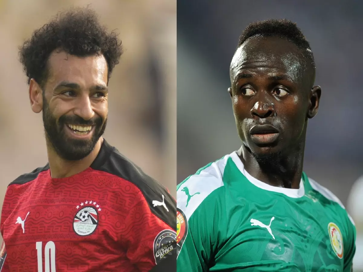 Mohamed Salah and Sadio Mane at the Africa Cup of Nations