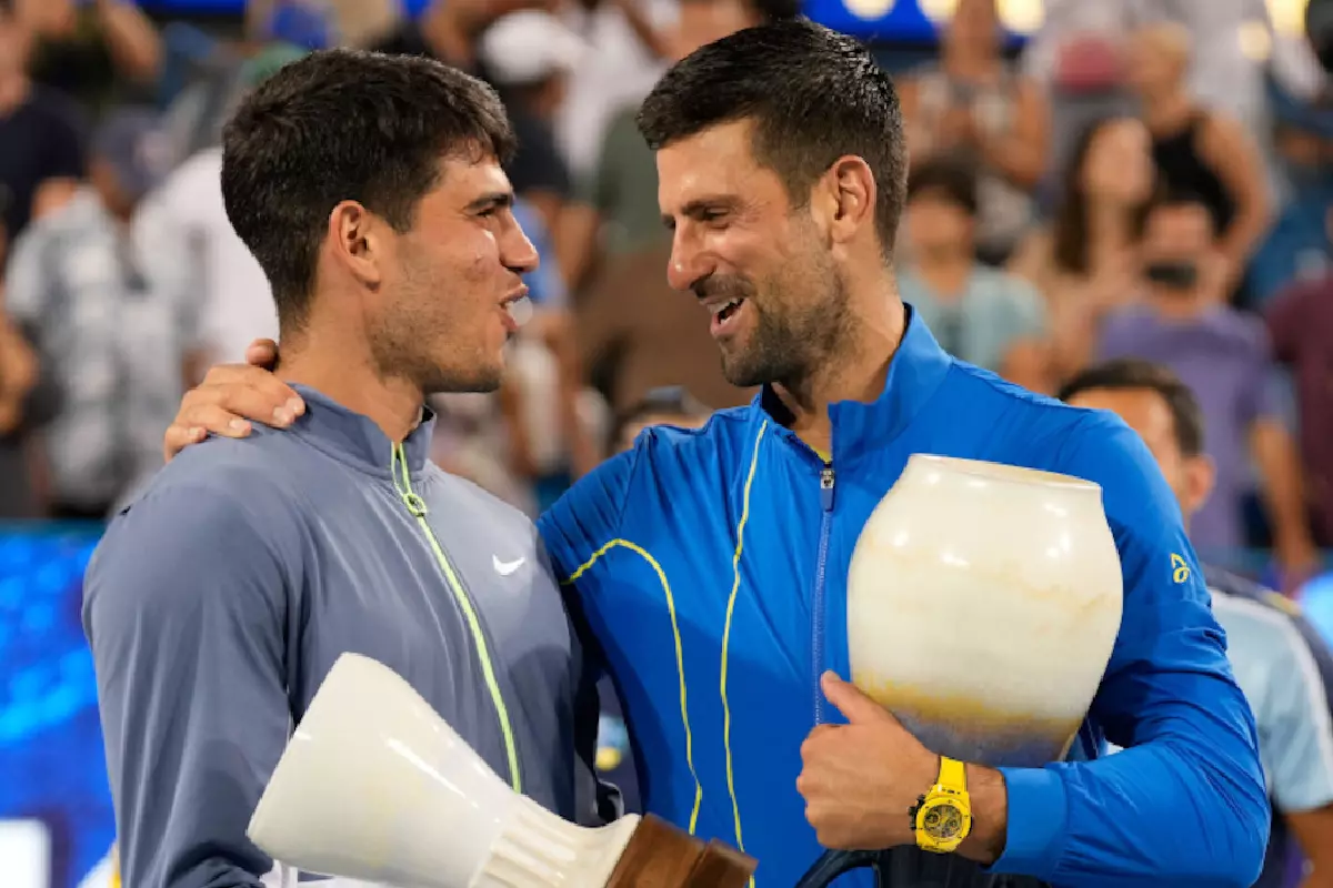 Novak Djokovic and Carlos Alcaraz 2023