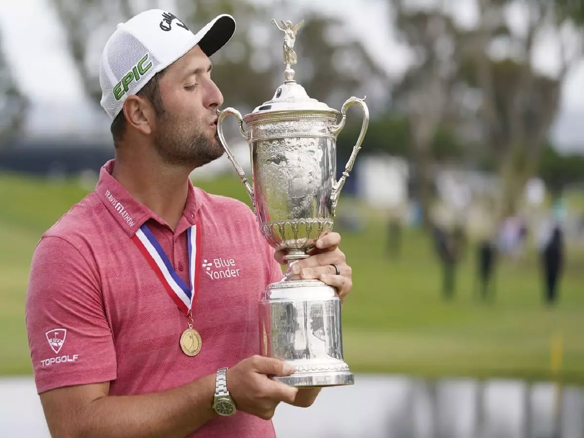 Jon Rahm winning the 2021 US Open