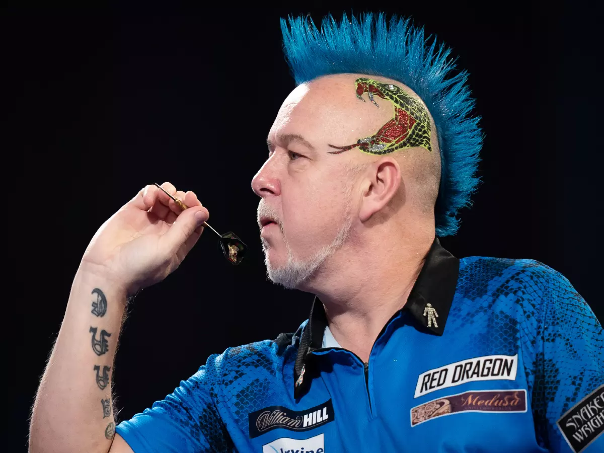 Peter Wright during day fifteen of the William Hill World Darts Championship at Alexandra Palace, London. Picture date: Sunday January 2, 2022.