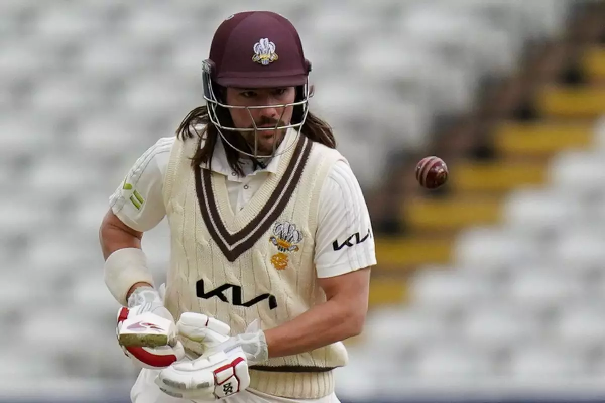 Surrey batsman Rory Burns in action during day one of the LV= County Championship Division One match at Edgbaston Stadium