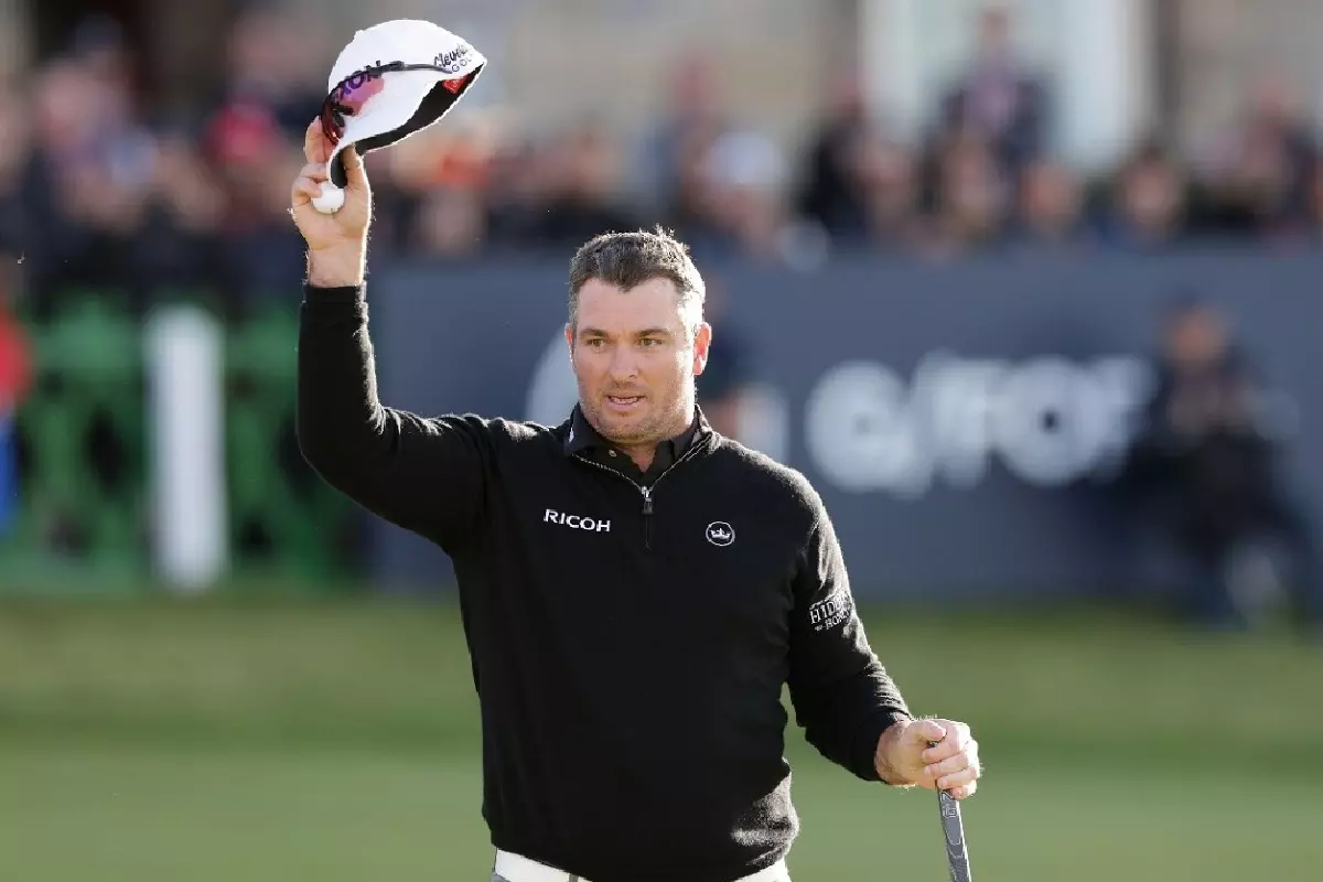 Ryan Fox celebrates lead