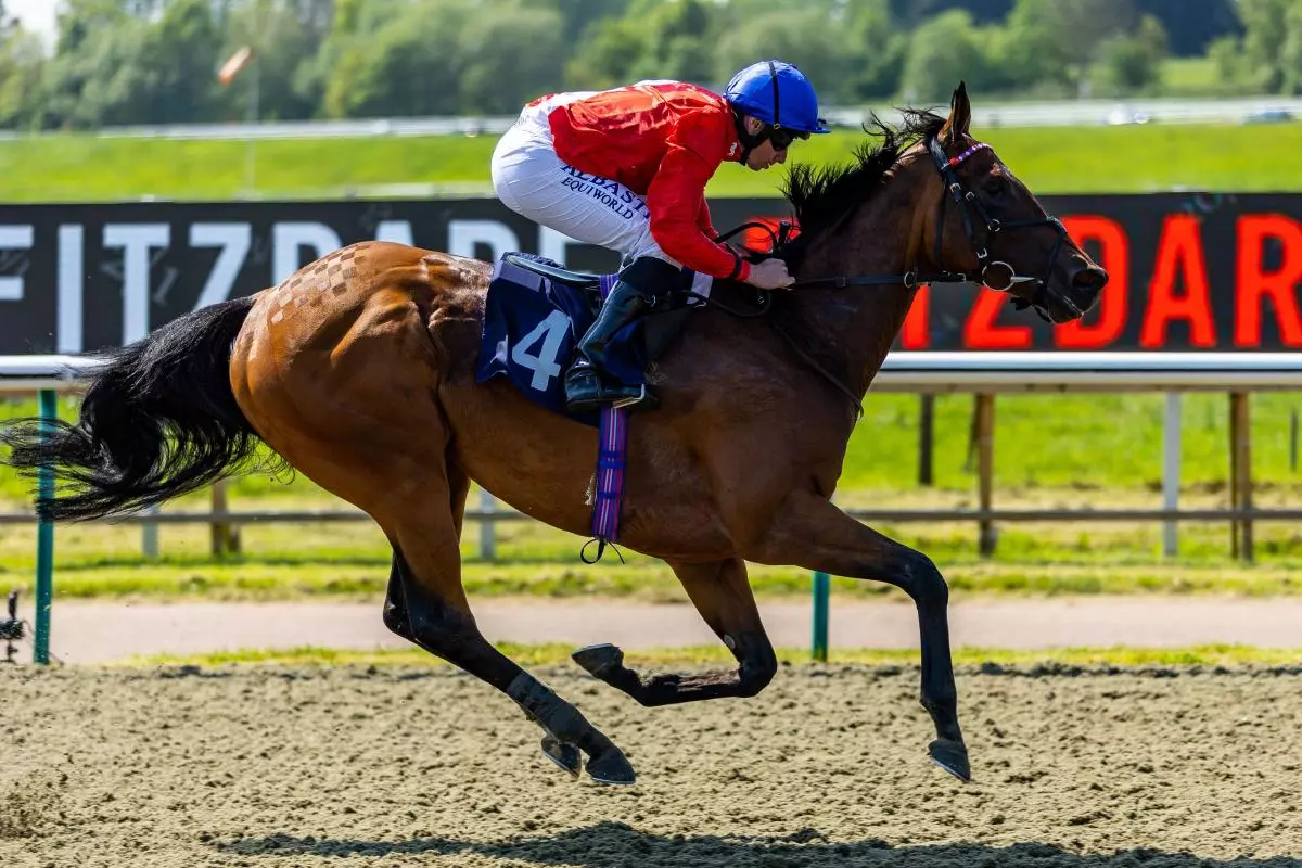 Sacred ridden by jockey Ryan Moore 