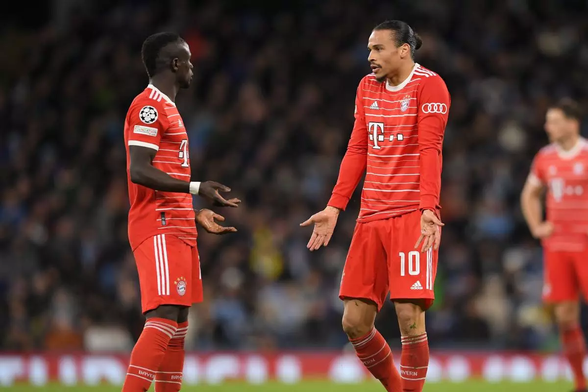 Sadio Mane and Leroy Sane of Bayern Munich