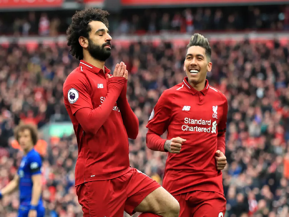 Salah scores against Chelsea