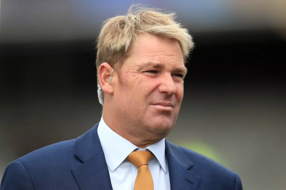 Shane Warne before the ICC Champions Trophy, Group A match at Edgbaston