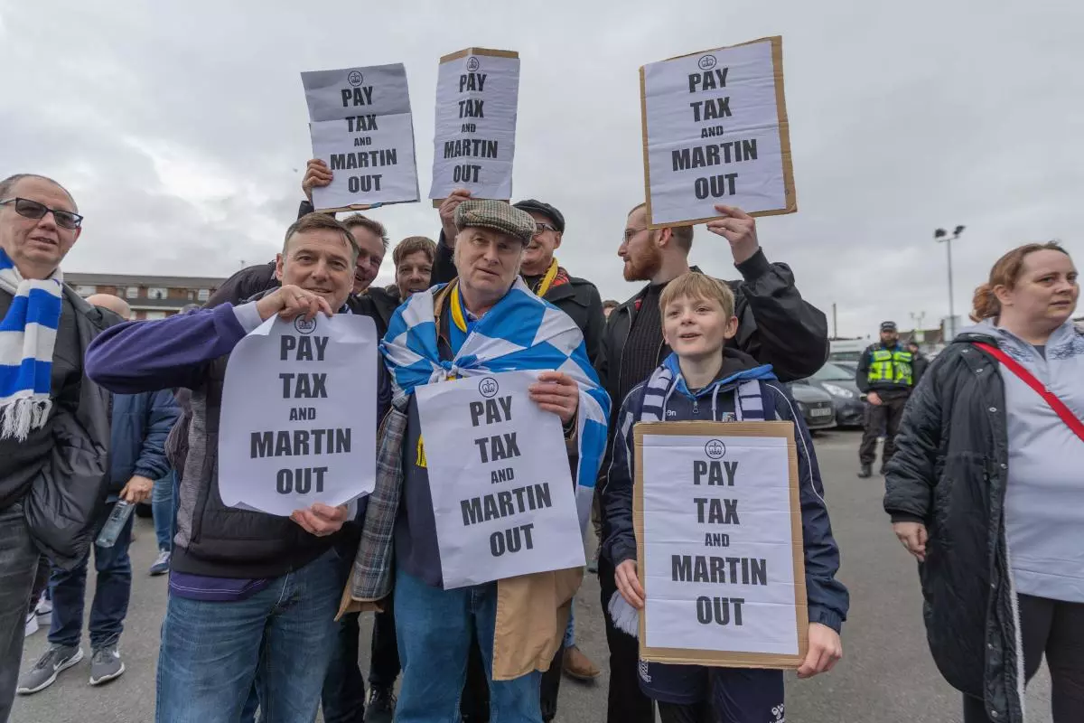 Southend United fans protest 