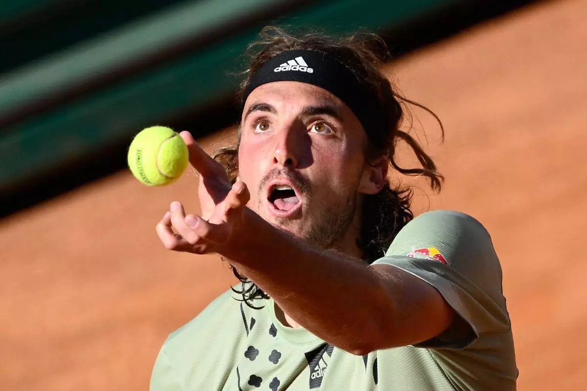 Stefanos Tsitsipas (GRE) during the semi-final against Alexander Zverev