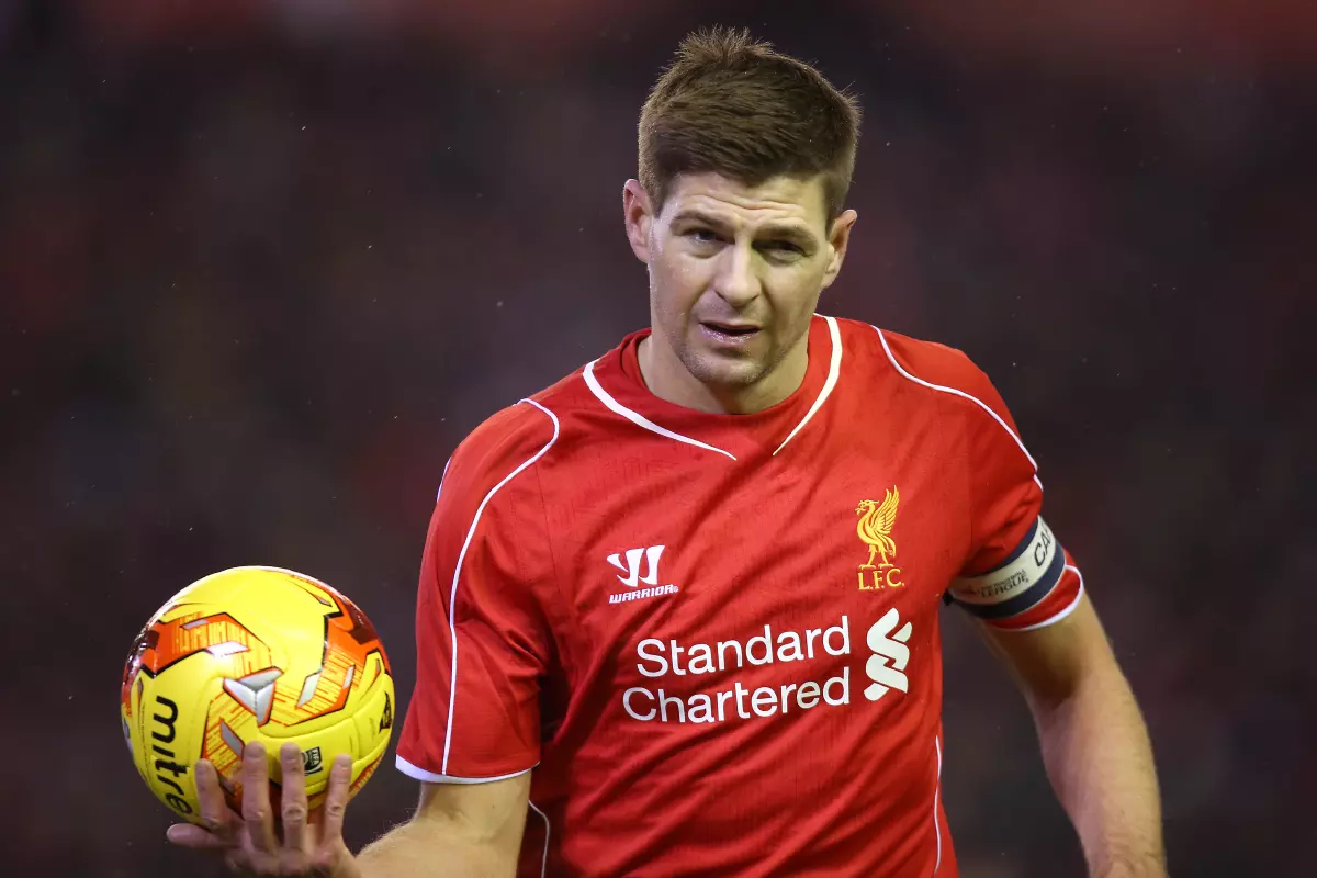 Liverpool's Steven Gerrard during the Capital One Cup Semi Final, First leg at Anfield, Liverpool.