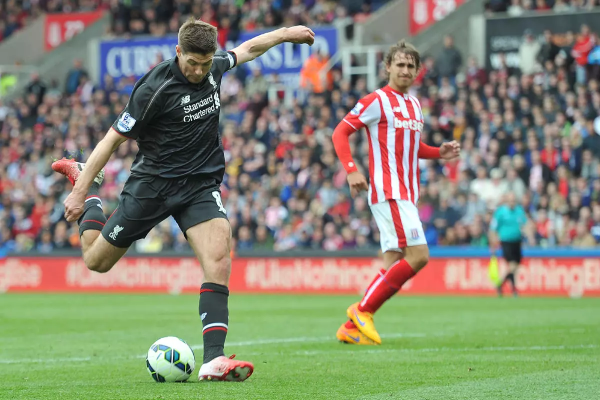 Steven Gerrard Liverpool goal vs Stoke may15
