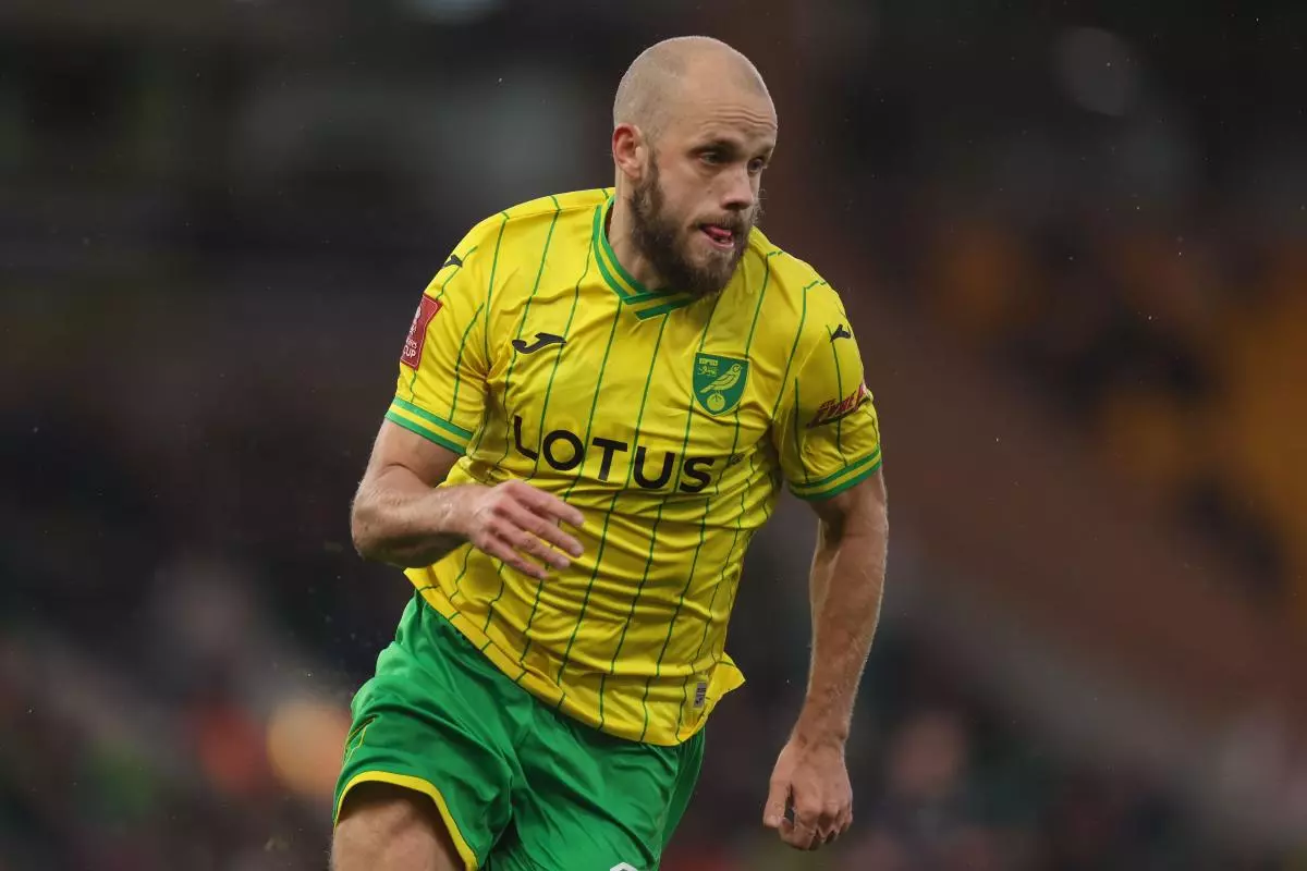 Teemu Pukki playing for Norwich City in January 2023