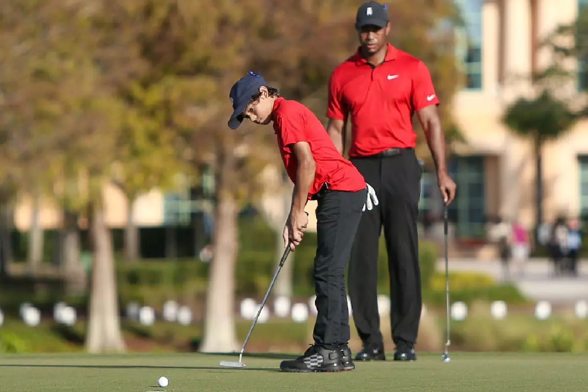 Tiger and Charlie Woods