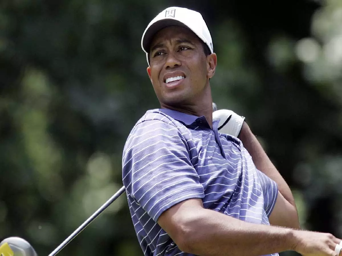 Tiger Woods in action