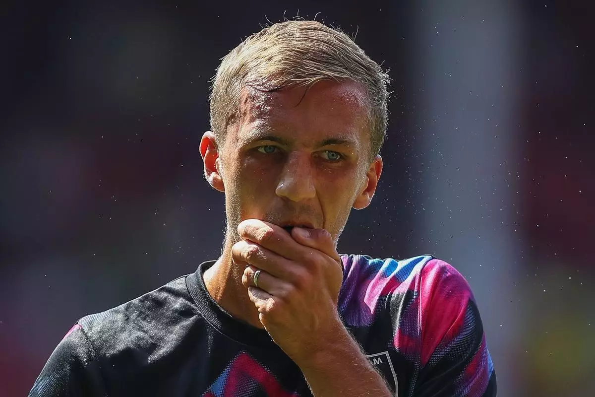 West Ham midfielder Tomas Soucek 