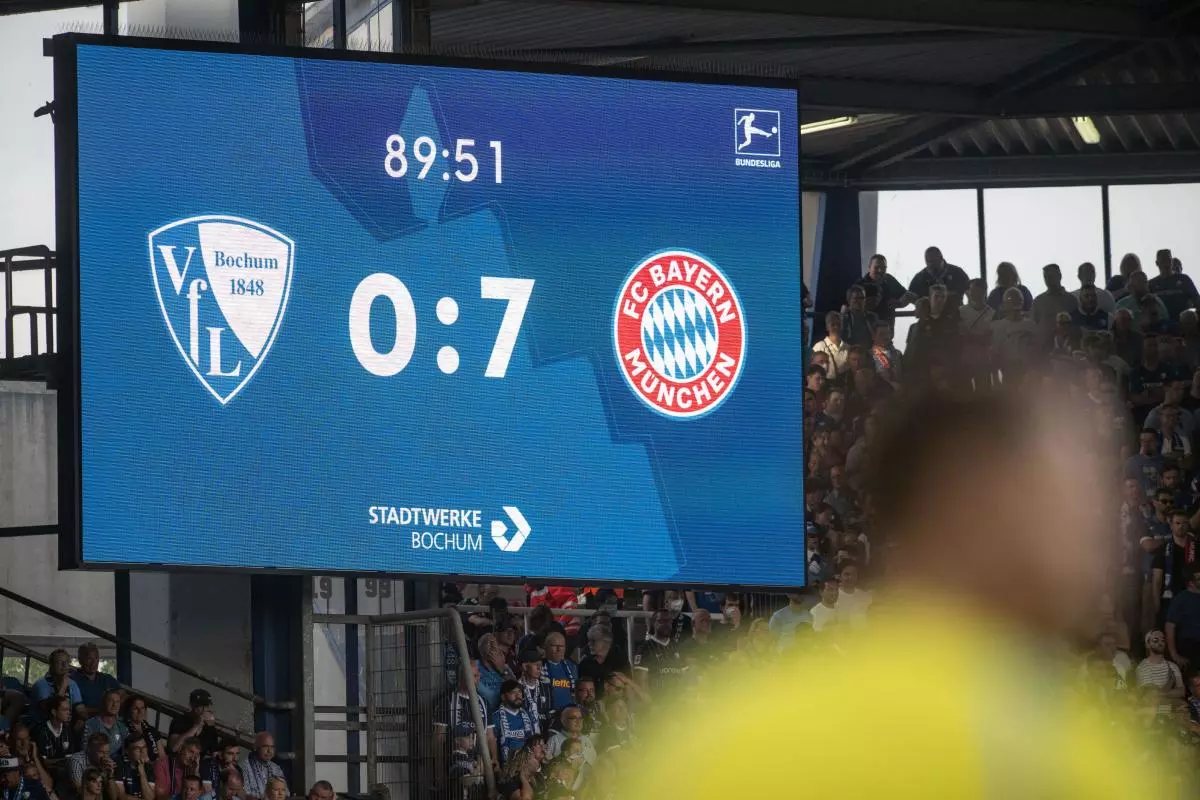 Scoreboard after VfL Bochum against Bayern Munich