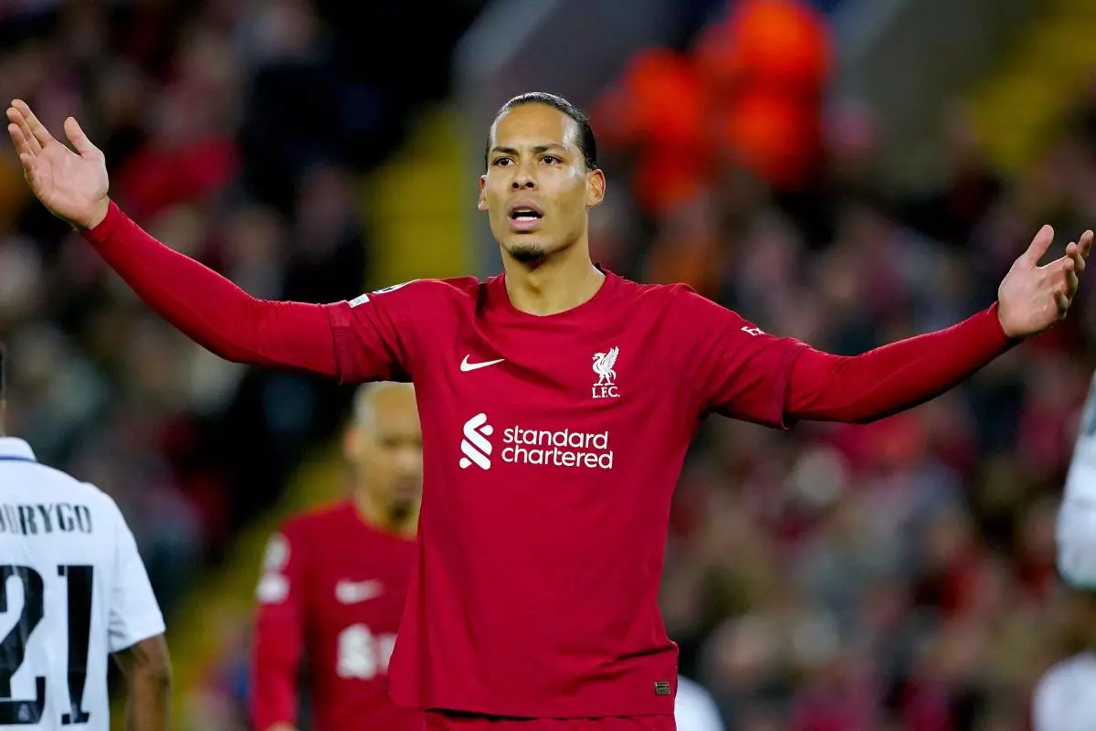 Virgil van Dijk of Liverpool 21 Feb 2023