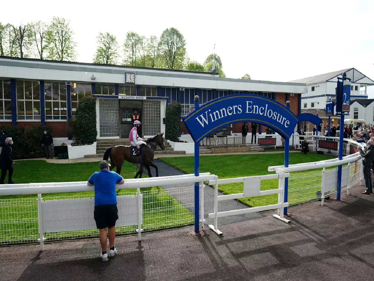 The winners enclosure at Windsor race track, May 2021