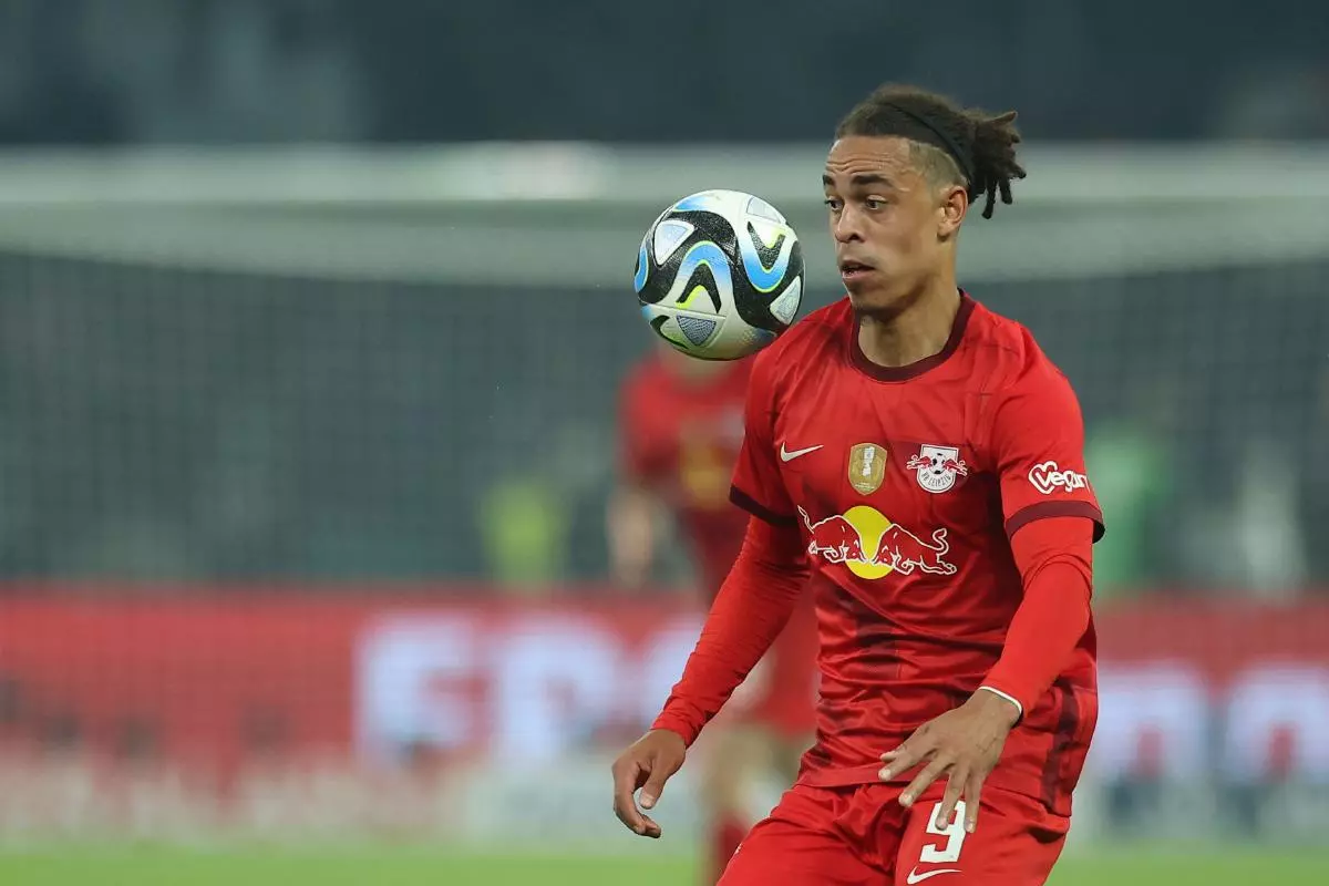 Yussuf Poulsen of RB Leipzig