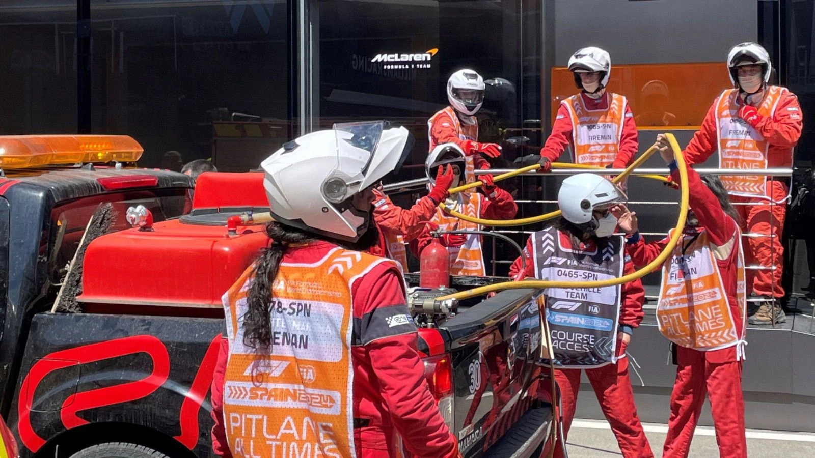 McLaren hospitality suite fire