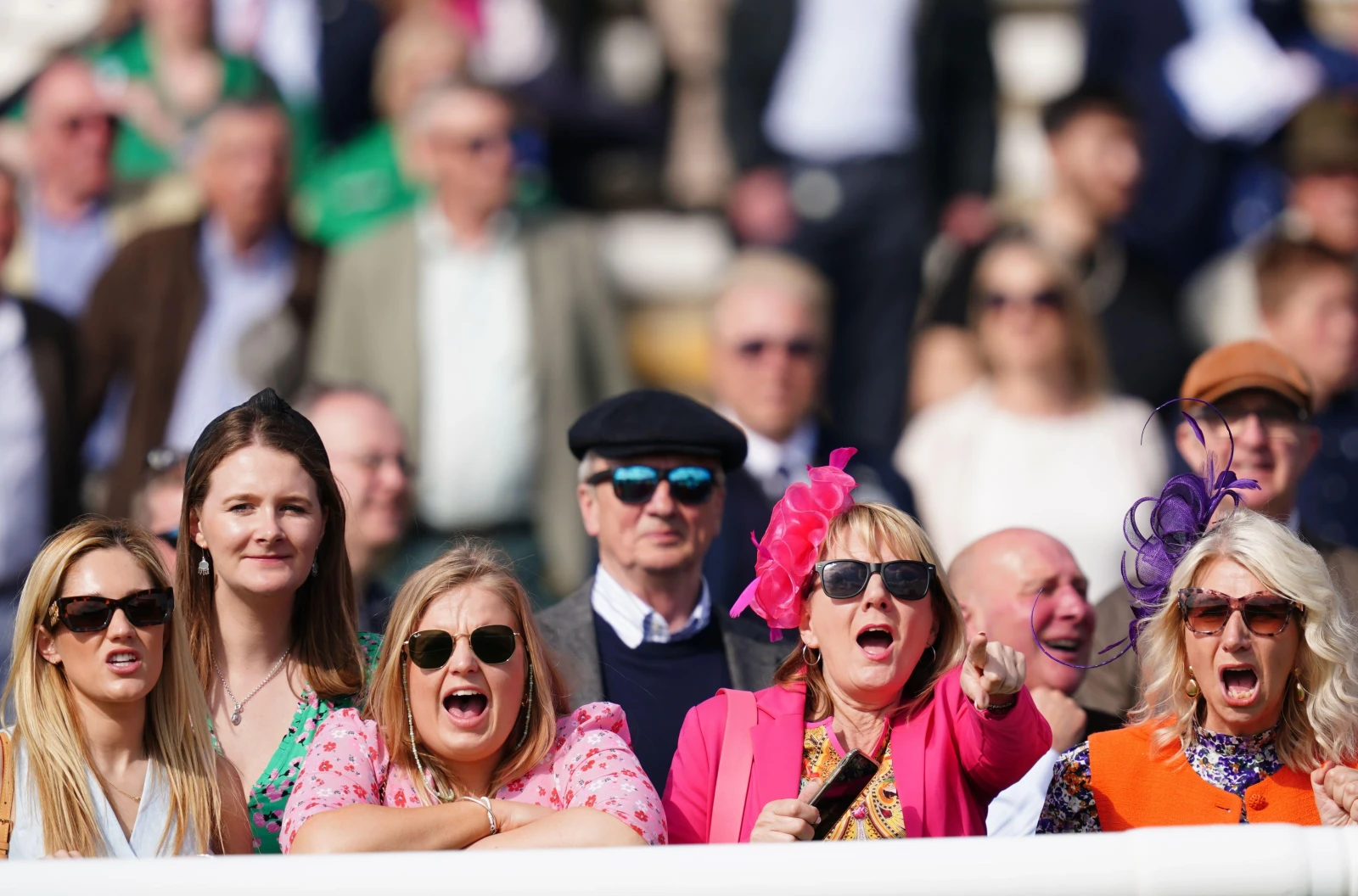 Newmarket racegoers at the Guineas Festival