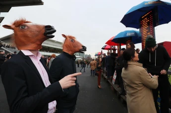 Leopardstown racegoers and bookies