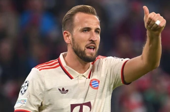 Harry Kane after scoring four for Bayern Munich in the Champions League against Dinamo Zagreb