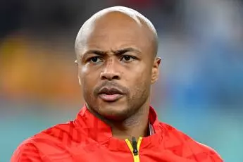 Andre Ayew playing for Ghana