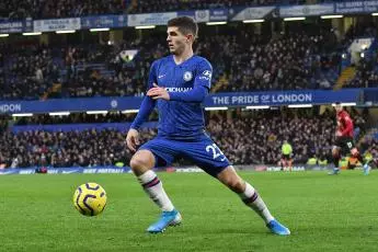 Christian Pulisic of Chelsea FC in action