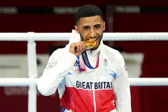 Galal Yafai with his Olympic gold medal
