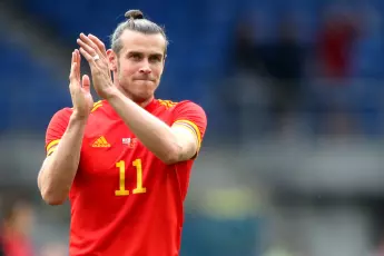 Wales' Gareth Bale applauds the fans after the international friendly match at Cardiff City Stadium, Wales.