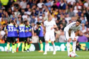 Leeds United's Robin Koch appears dejected