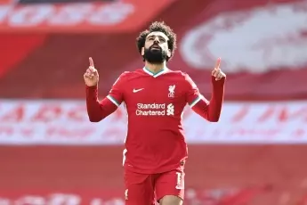 Mo Salah Liverpool v Aston Villa Spr21