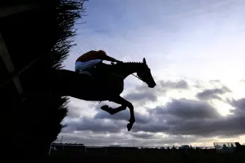 Jumping action at Fakenham