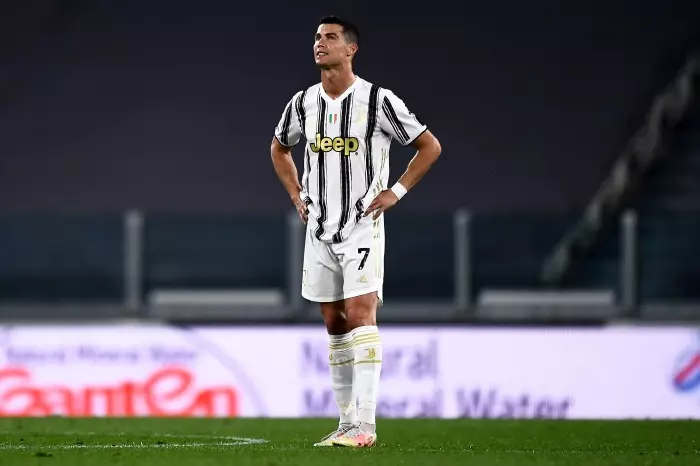 Cristiano Ronaldo looks dejected as Juventus lose 3-0 to AC Milan