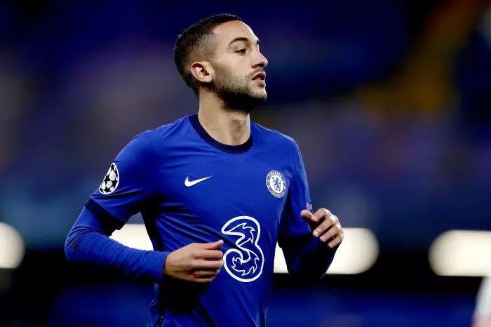 Hakim Ziyech of Chelsea, pictured in 2020