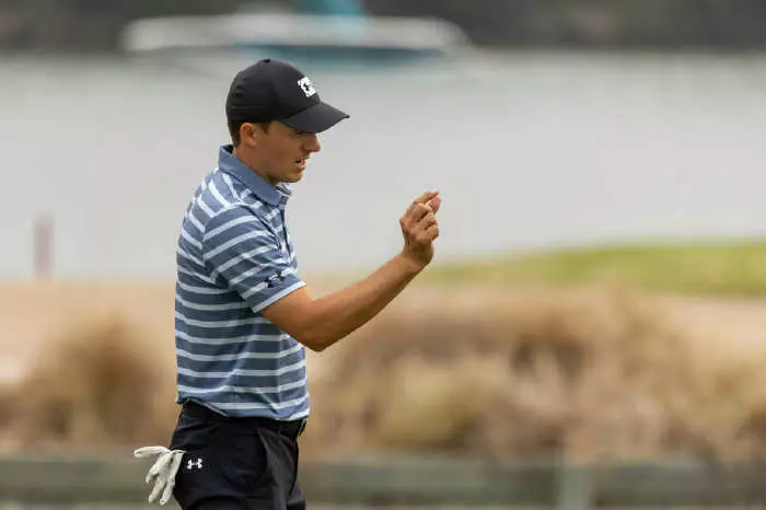 Jordan Spieth in round one of the 2021 Texas Open