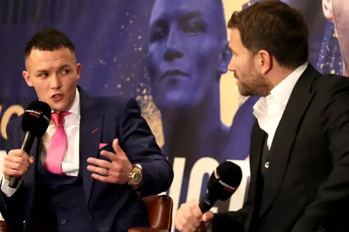 Josh Warrington at press conference in 2020