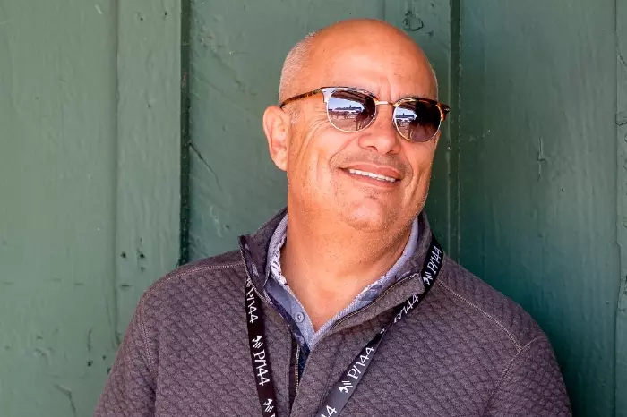 Horse Trainer Mark Casse pictured at Pimlico Race Course in Baltimore, Maryland