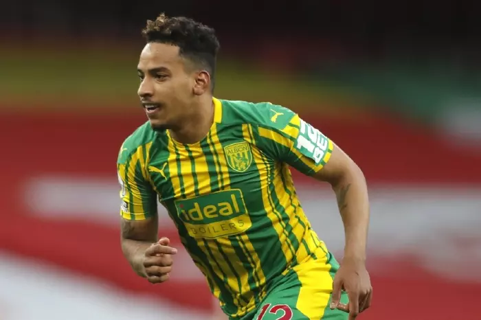 West Bromwich Albion's Matheus Pereira celebrates scoring their side's first goal of the game during the Premier League match at the Emirates Stadium, London.