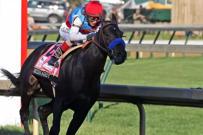 Medina Spirit and John Velasquez win the 2021 Kentucky Derby